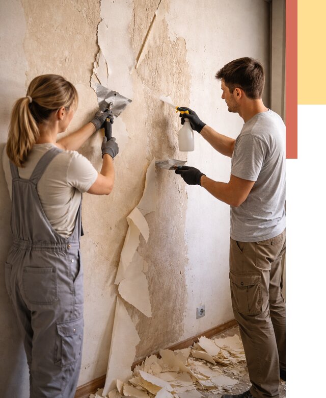 Снятие старых обоев в дзержинском от 5373 руб. под ключ недорого | ОТДЕЛОЧНИК-Дзж