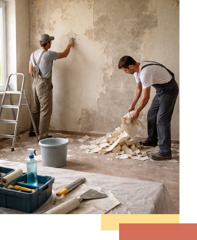 Снятие старых обоев в дзержинском быстро и качественно