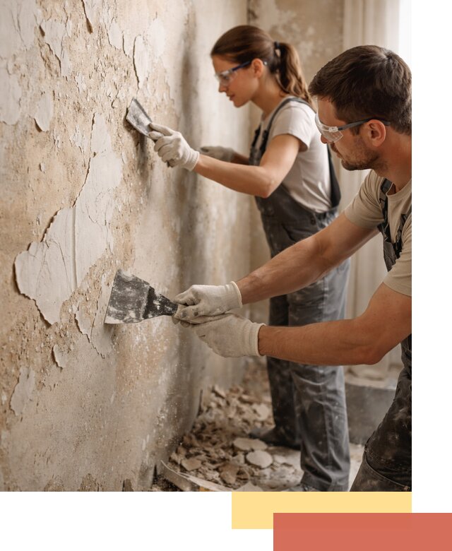 Снятие старой шпаклевки и подготовка поверхностей в дзержинском