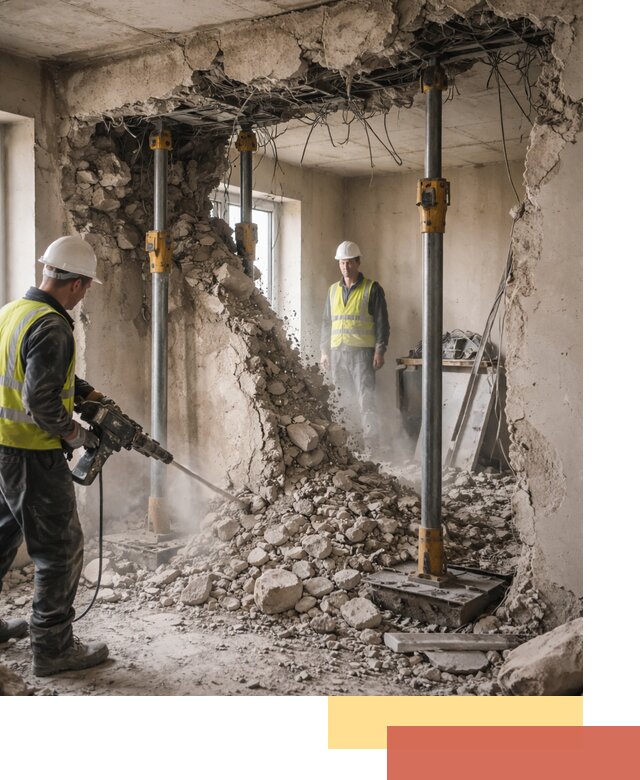 Снос несущих стен в дзержинском с гарантией безопасности и качества