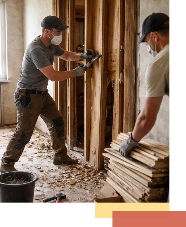 Демонтаж деревянных перегородок в дзержинском быстро и аккуратно