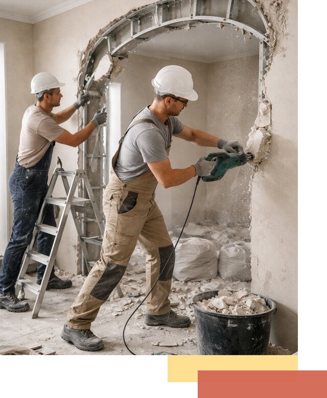 Демонтаж гипсокартонной арки в дзержинском быстро и аккуратно