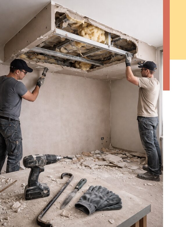 Демонтаж короба из гипсокартона в дзержинском от 1556 руб. — быстро и недорого | ОТДЕЛОЧНИК-Дзж