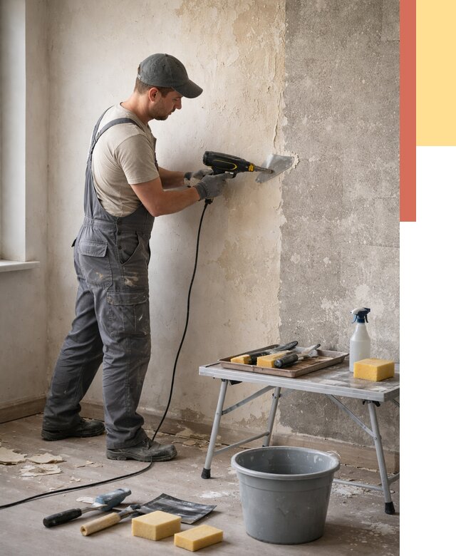 Очистка стен от клея в дзержинском от 1893 руб. — снятие и удаление клея со стен | ОТДЕЛОЧНИК-Дзж