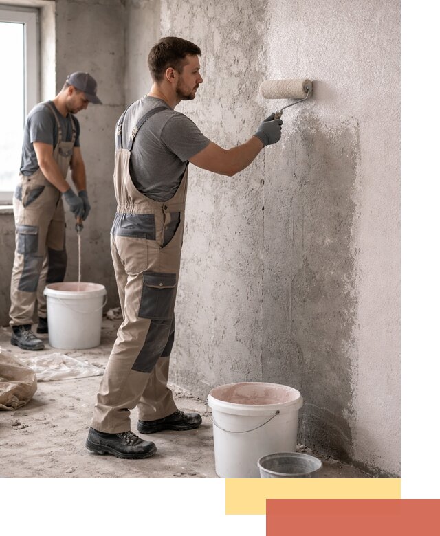 Нанесение бетоноконтакта на стены в дзержинском для последующей отделки