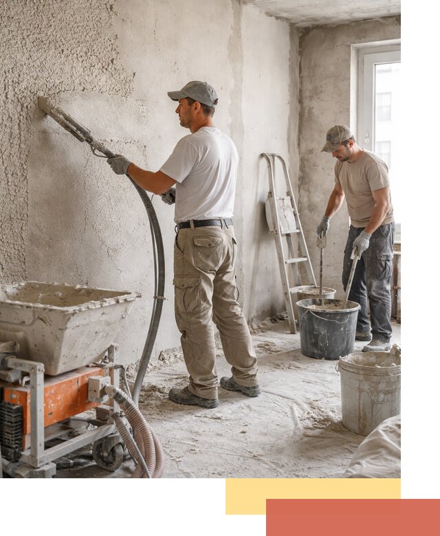 Машинная штукатурка стен в дзержинском — быстро и качественно