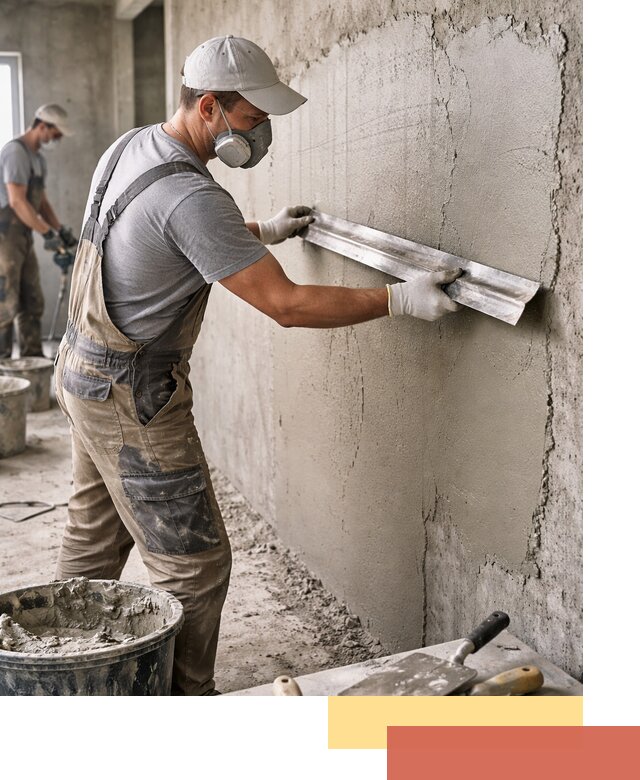 Штукатурка бетонных стен в дзержинском качественно и долговечно