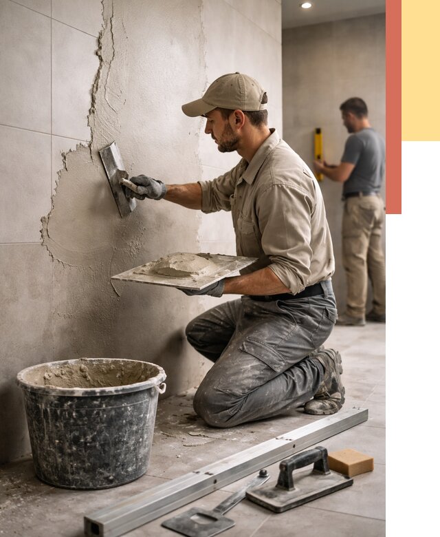 Штукатурка стен в ванной в дзержинском от 4605 руб./м² — выравнивание под ключ | ОТДЕЛОЧНИК-Дзж