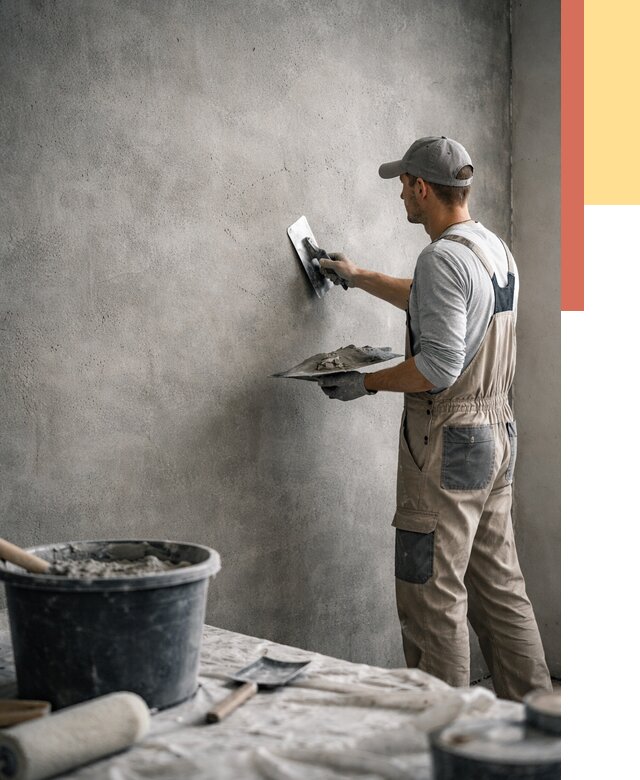 Декоративная штукатурка под бетон в дзержинском от 2559 руб./м² — нанесение под ключ | ОТДЕЛОЧНИК-Дзж