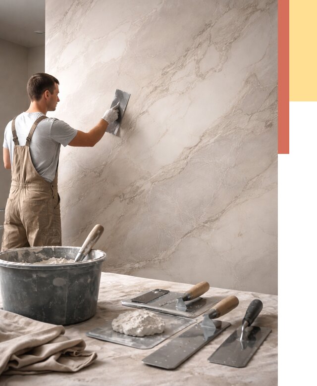 Декоративная штукатурка под мрамор в дзержинском от 2866 руб./м² — быстро и недорого | ОТДЕЛОЧНИК-Дзж