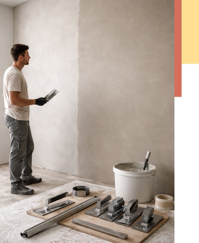 Нанесение микроцемента на стены в дзержинском от 3275 руб./м2 под ключ | ОТДЕЛОЧНИК-Дзж