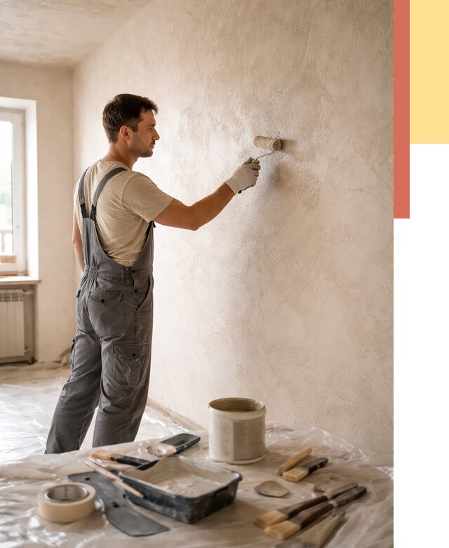 Нанесение лессирующей краски по декоративке в дзержинском от 1791 руб. | ОТДЕЛОЧНИК-Дзж