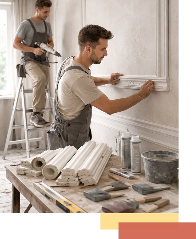 Монтаж лепнины на стены в дзержинском профессионально и качественно