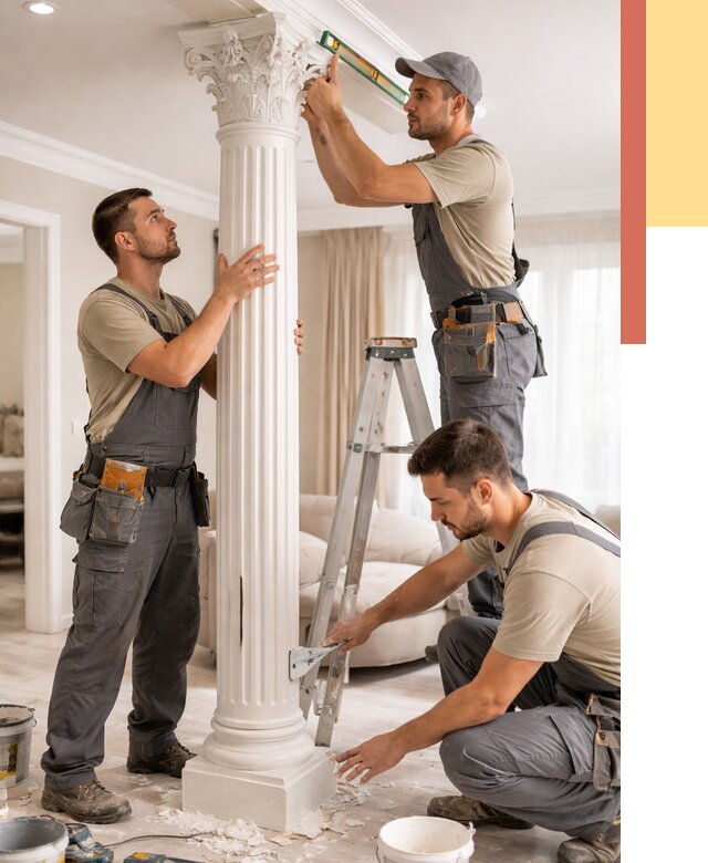 Установка декоративных колонн в дзержинском от 12281 руб. под ключ | ОТДЕЛОЧНИК-Дзж