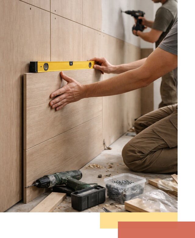 Профессиональный монтаж МДФ панелей на стены в дзержинском