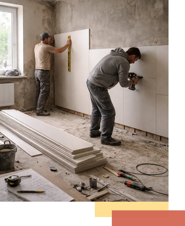 Монтаж ПВХ панелей на стены в дзержинском качественно и быстро