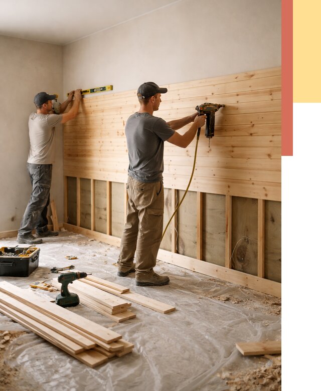 Монтаж деревянной вагонки на стены в дзержинском от 7676 руб. | Услуги монтажа вагонки | ОТДЕЛОЧНИК-Дзж