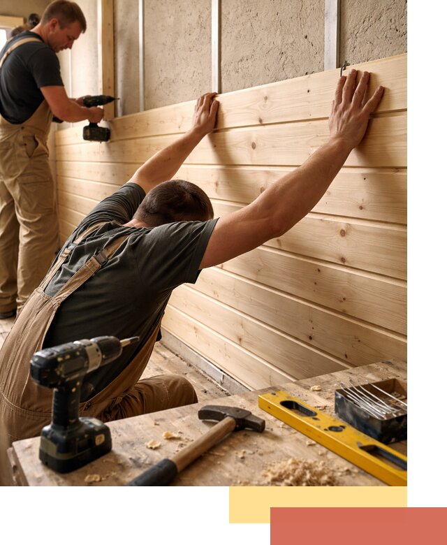 Монтаж деревянной вагонки на стены в дзержинском быстро и качественно