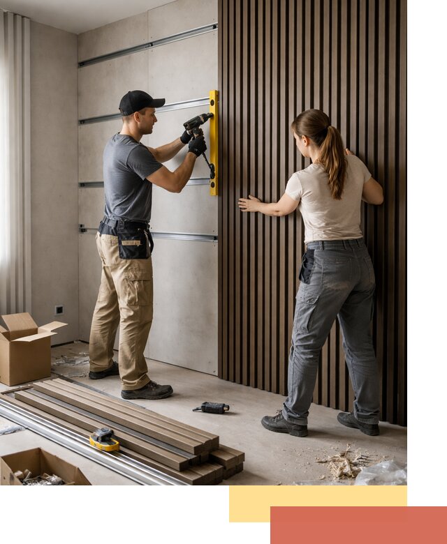 Монтаж реечных панелей на стены в дзержинском