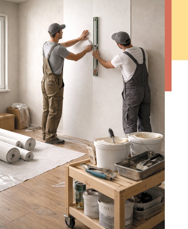 Поклейка стеклообоев в дзержинском от 6652 руб. за м2 — быстро и недорого | ОТДЕЛОЧНИК-Дзж