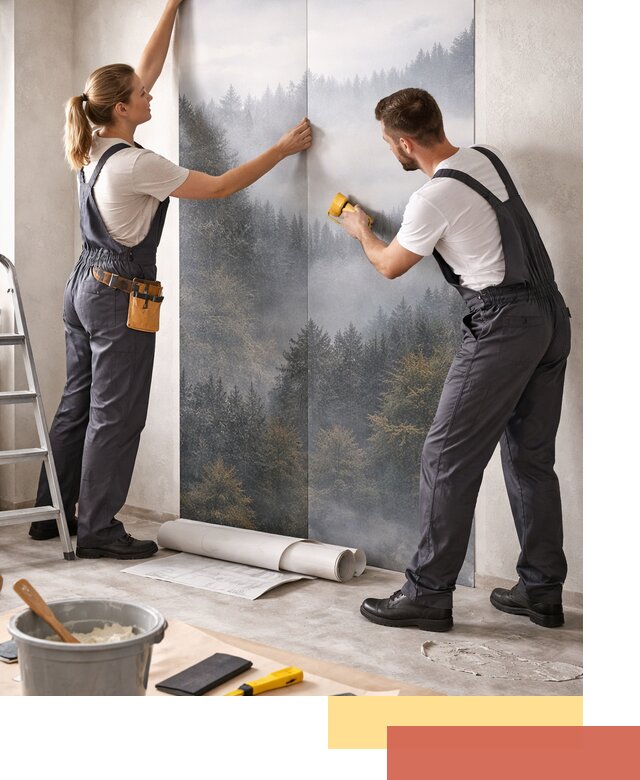 Поклейка фотообоев профессионально в дзержинском под ключ