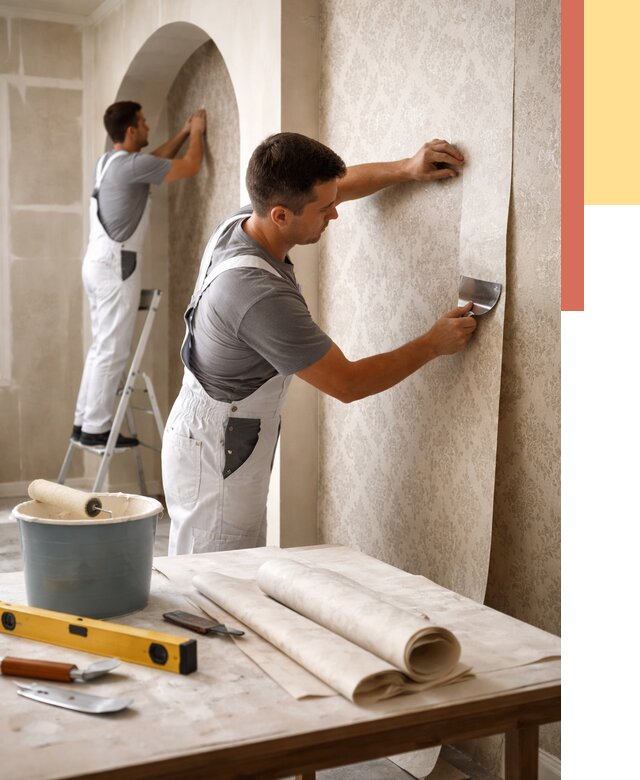 Поклейка обоев на сложные стены в дзержинском от 2866 руб. под ключ | ОТДЕЛОЧНИК-Дзж