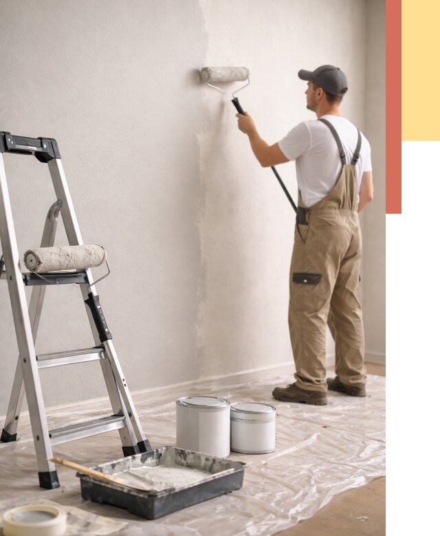 Покраска стен латексной краской в дзержинском от 4605 руб. за м2 | ОТДЕЛОЧНИК-Дзж