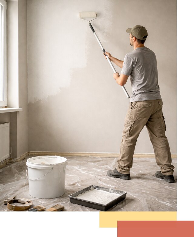 Покраска стен латексной краской в дзержинском качественно и быстро