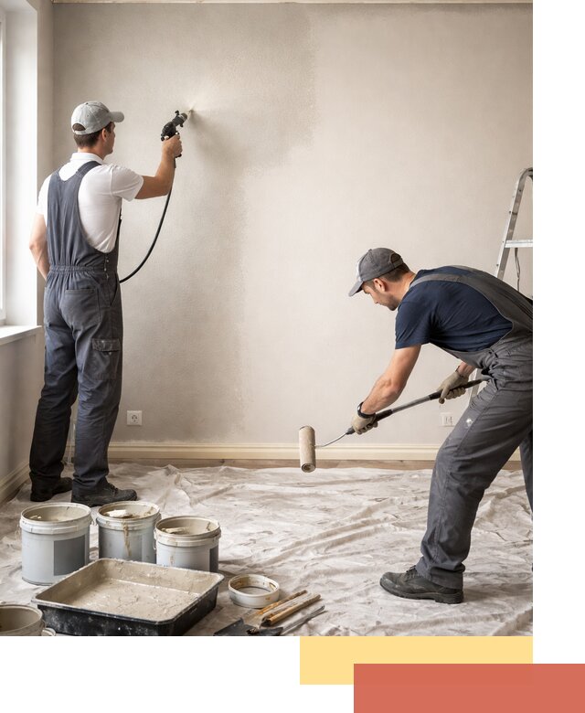 Покраска стен моющейся краской и защита поверхностей в дзержинском