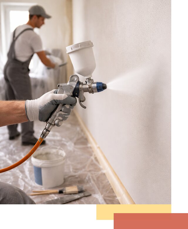 Покраска стен краскопультом в дзержинском быстро и качественно