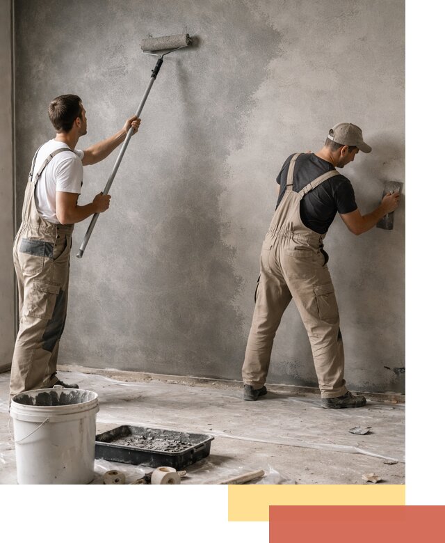 Покраска стен под бетон в дзержинском профессионально и недорого