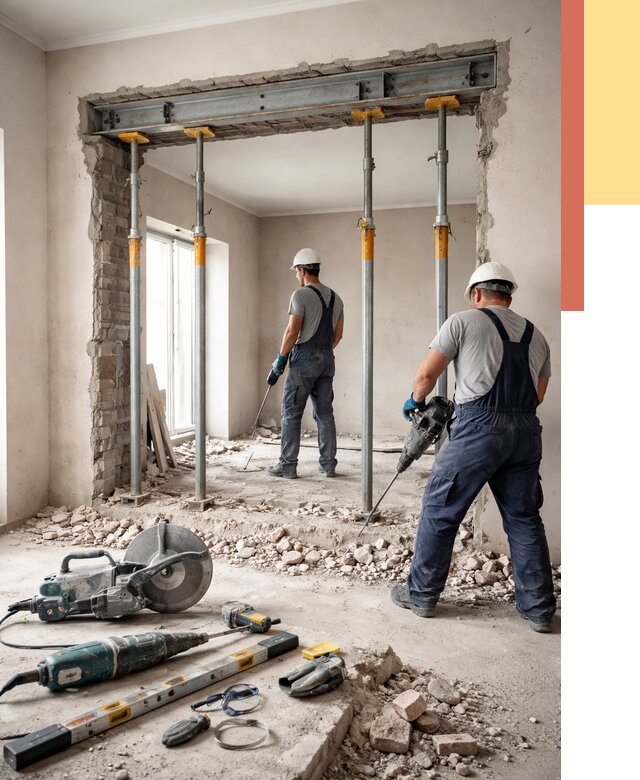 Прорезка проема в стене в дзержинском от 4605 руб. — быстро и недорого | ОТДЕЛОЧНИК-Дзж