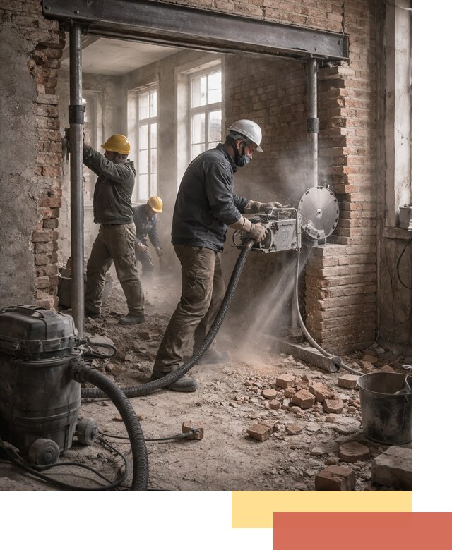 Прорезка проема в стене под дверной или оконный проем в дзержинском