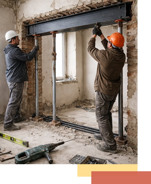 Усиление проема в стене в дзержинском для расширения и безопасности