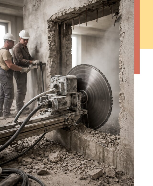 Алмазная резка проемов в дзержинском от 4605 руб. быстро и недорого | ОТДЕЛОЧНИК-Дзж