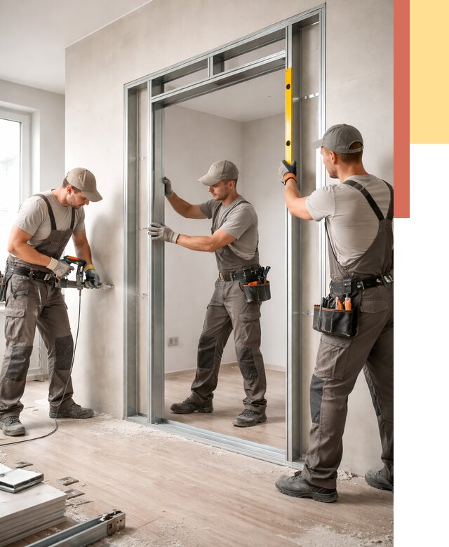 Устройство дверного проема в перегородке в дзержинском от 4605 руб. под ключ | ОТДЕЛОЧНИК-Дзж