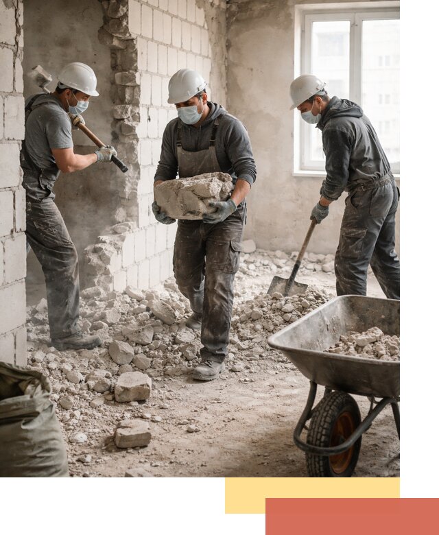 Демонтаж блочных перегородок в дзержинском быстро и аккуратно