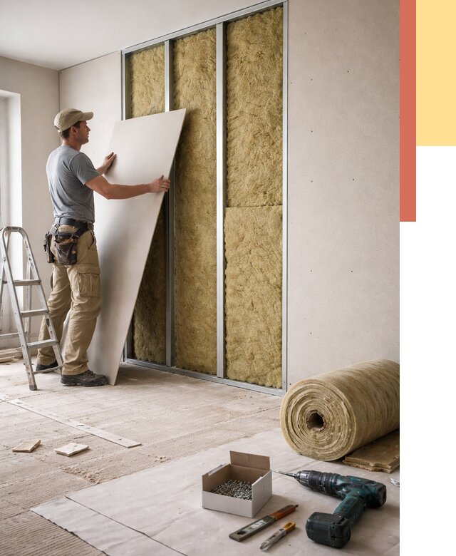 Перегородка из гипсокартона с шумоизоляцией в дзержинском от 3193 руб. | ОТДЕЛОЧНИК-Дзж