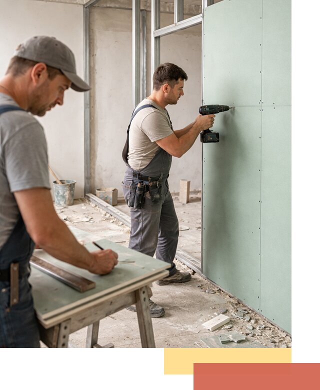 Перегородки из влагостойкого гипсокартона под ключ в дзержинском