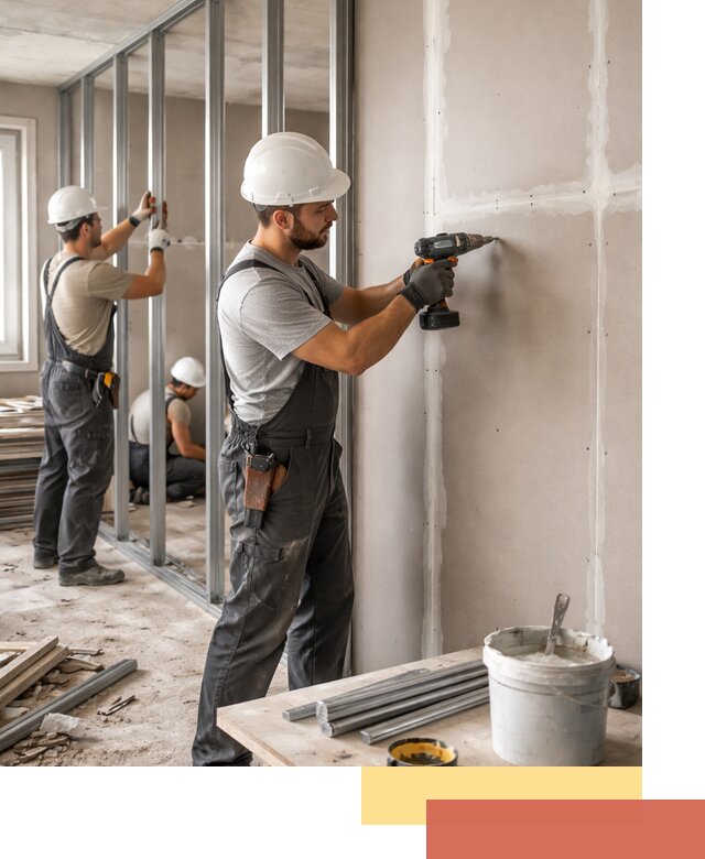 Перегородки из огнестойкого гипсокартона в дзержинском под ключ