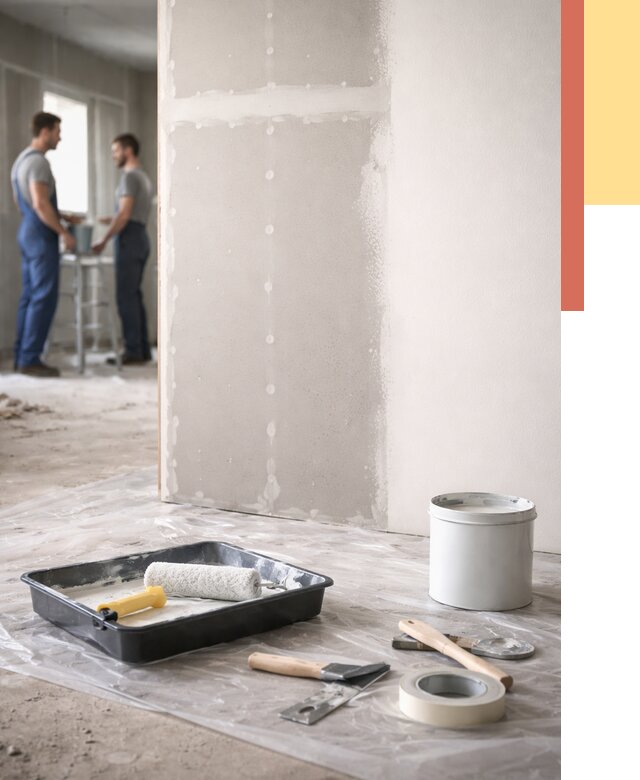 Покраска перегородок из гипсокартона в дзержинском от 4605 руб. под ключ | ОТДЕЛОЧНИК-Дзж