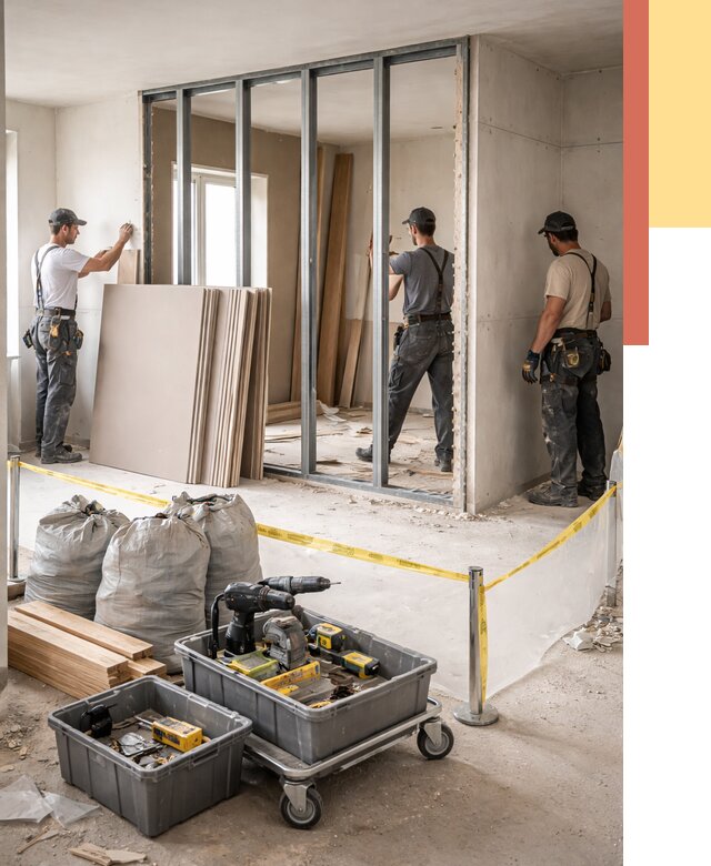 Перенос гипсокартонной перегородки в дзержинском под ключ от 4605 руб. | Демонтаж и монтаж – ОТДЕЛОЧНИК-Дзж