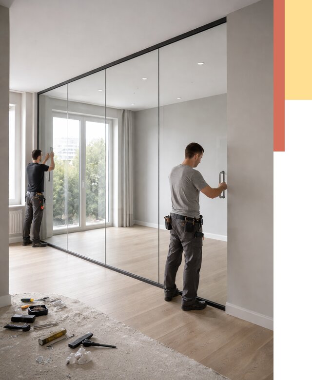 Изготовление стеклянных перегородок в дзержинском от 12639 руб. под ключ | ОТДЕЛОЧНИК-Дзж