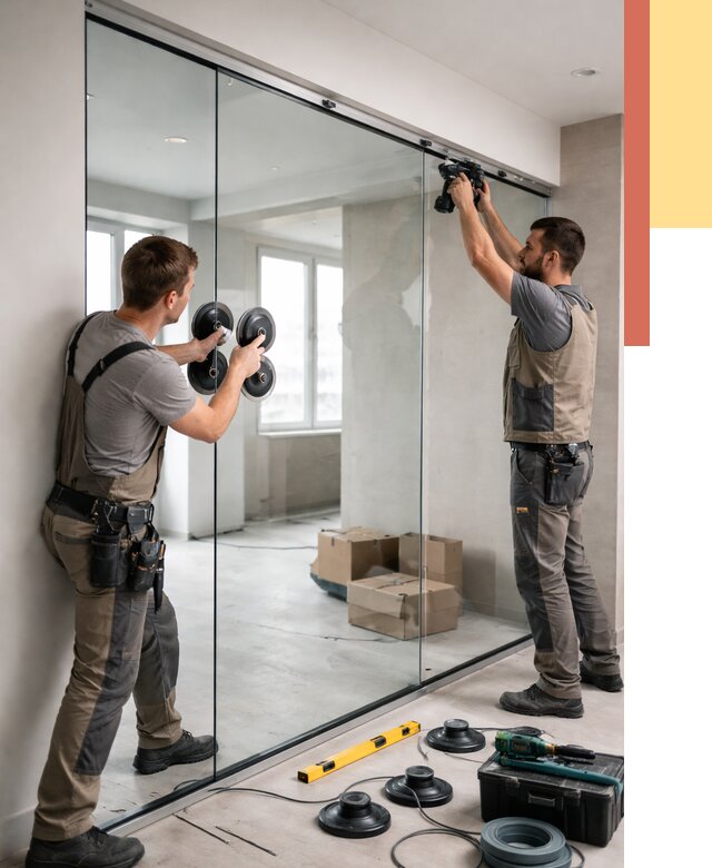 Монтаж стеклянных перегородок в дзержинском от 6652 руб. | ОТДЕЛОЧНИК-Дзж