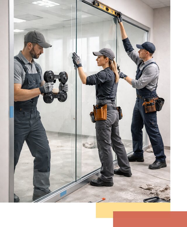 Профессиональный монтаж стеклянных перегородок в дзержинском