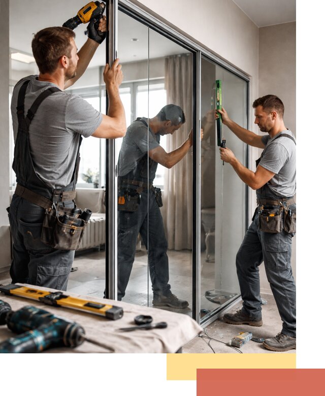 Каркасные стеклянные перегородки под ключ в дзержинском