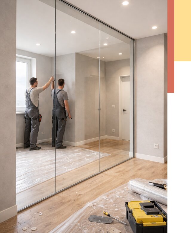 Безрамные стеклянные перегородки в дзержинском — монтаж от 9722 руб. | ОТДЕЛОЧНИК-Дзж