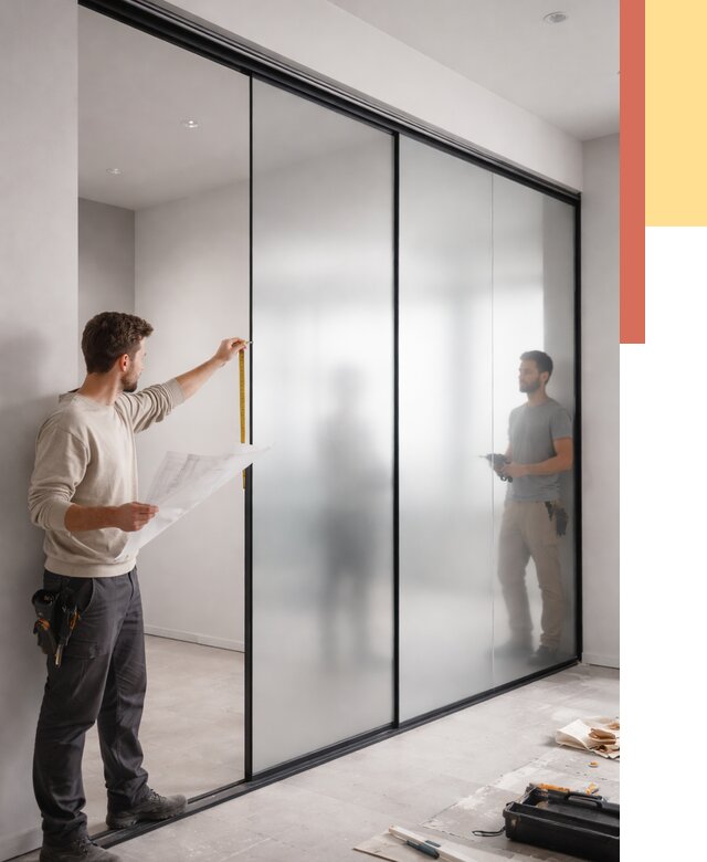 Матовые стеклянные перегородки в дзержинском от 8699 руб. — монтаж и установка | ОТДЕЛОЧНИК-Дзж