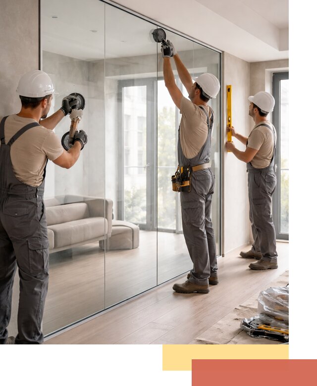 Перегородки из закаленного стекла в дзержинском для офисов и квартир