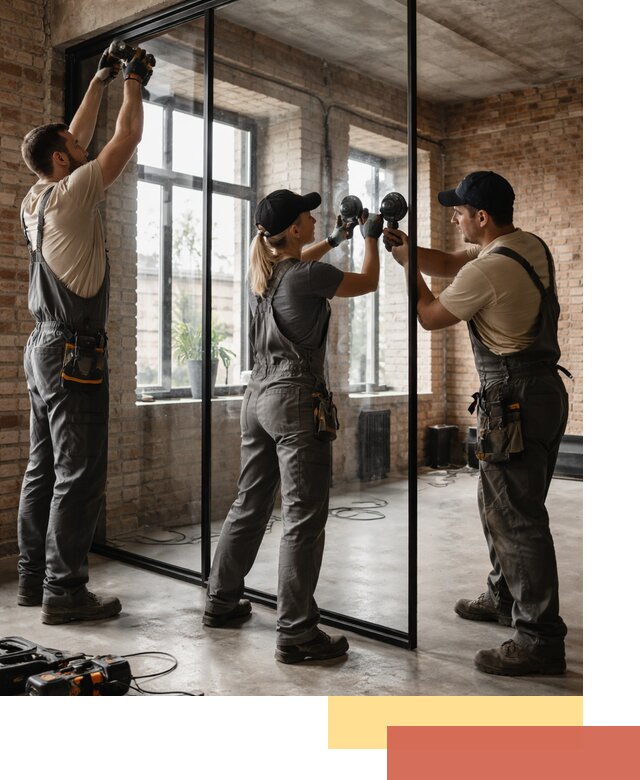 Стеклянные перегородки лофт — изготовление и монтаж в дзержинском